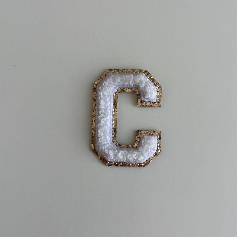 Micro Glitter Patch - White