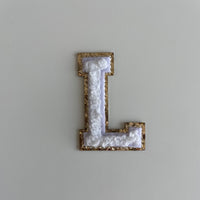 Micro Glitter Patch - White