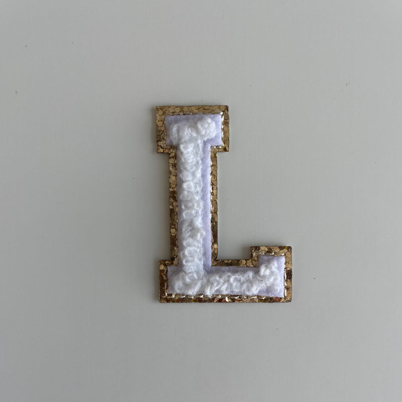 Micro Glitter Patch - White