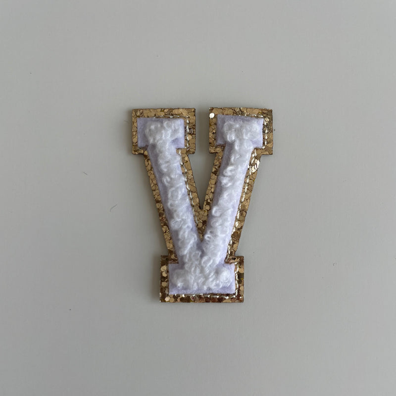 Micro Glitter Patch - White