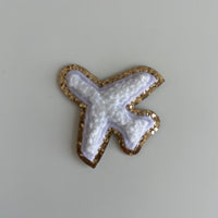 Micro Glitter Patch - White