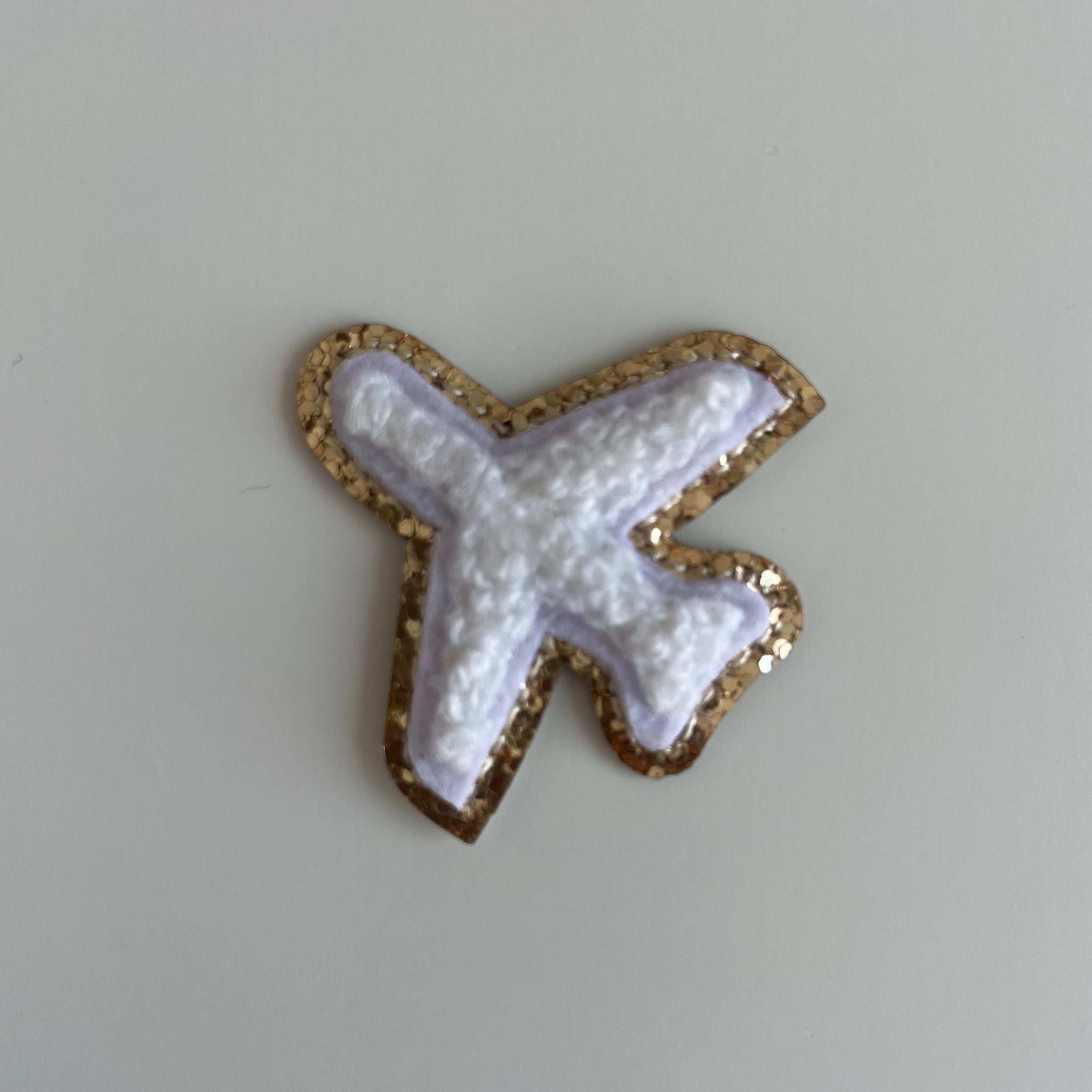 Micro Glitter Patch - White