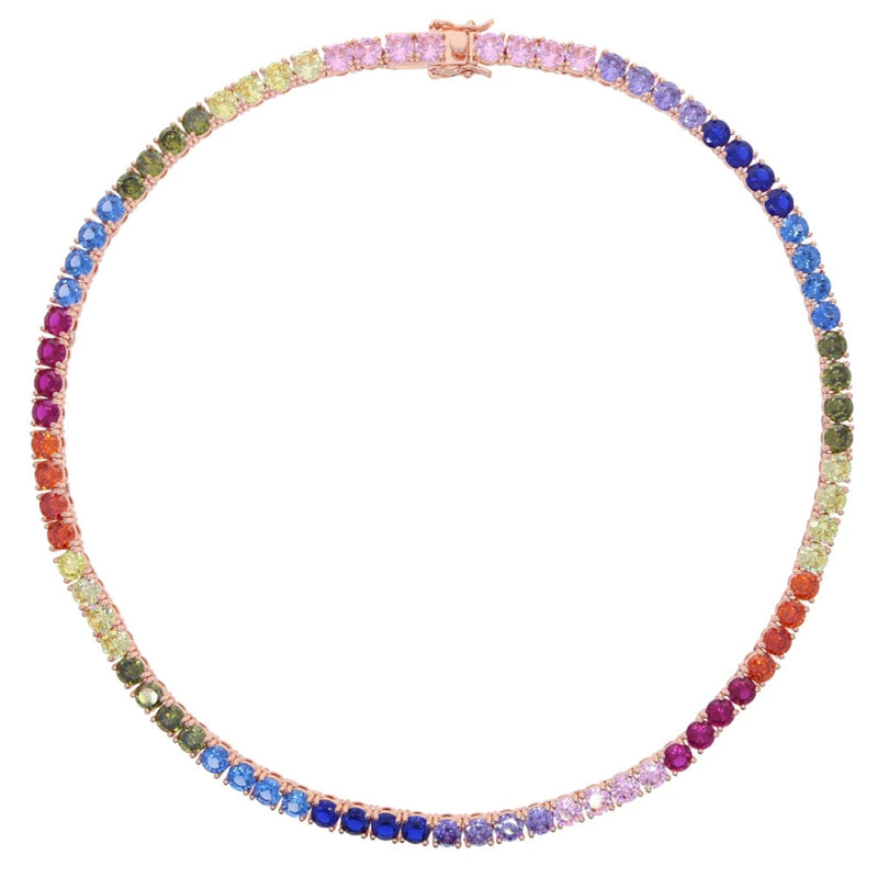 Rainbow Tennis Necklace & Bracelet