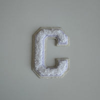 Varsity Glitter Patch - All White