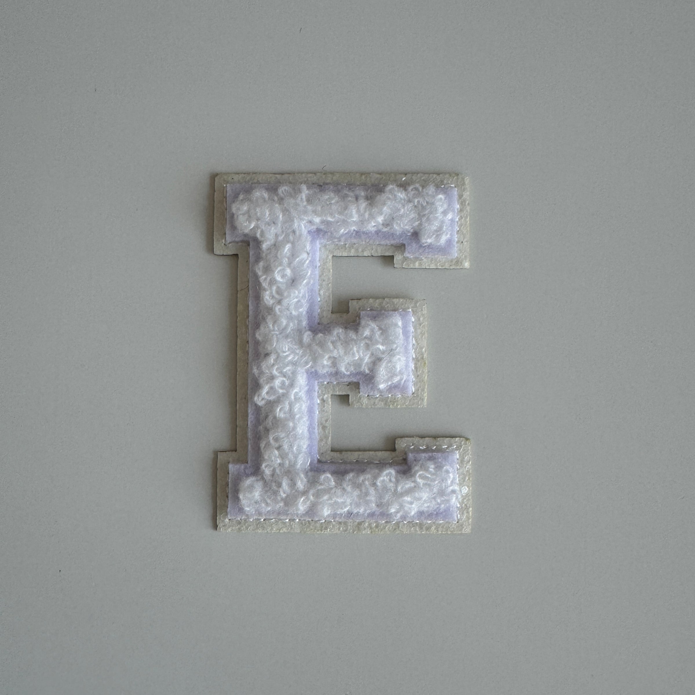 Varsity Glitter Patch - All White