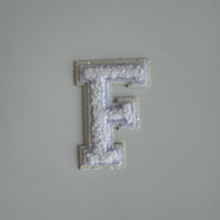 Varsity Glitter Patch - All White