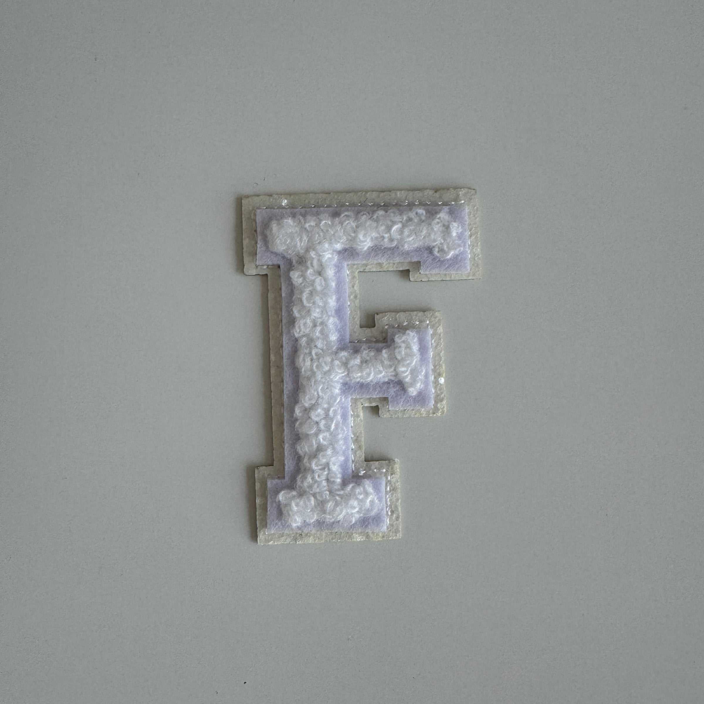 Varsity Glitter Patch - All White