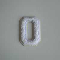 Varsity Glitter Patch - All White