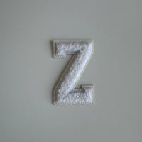 Varsity Glitter Patch - All White