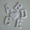 Varsity Glitter Patch - All White