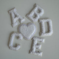 Varsity Glitter Patch - All White