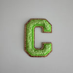 Varsity Glitter Patch - Matcha