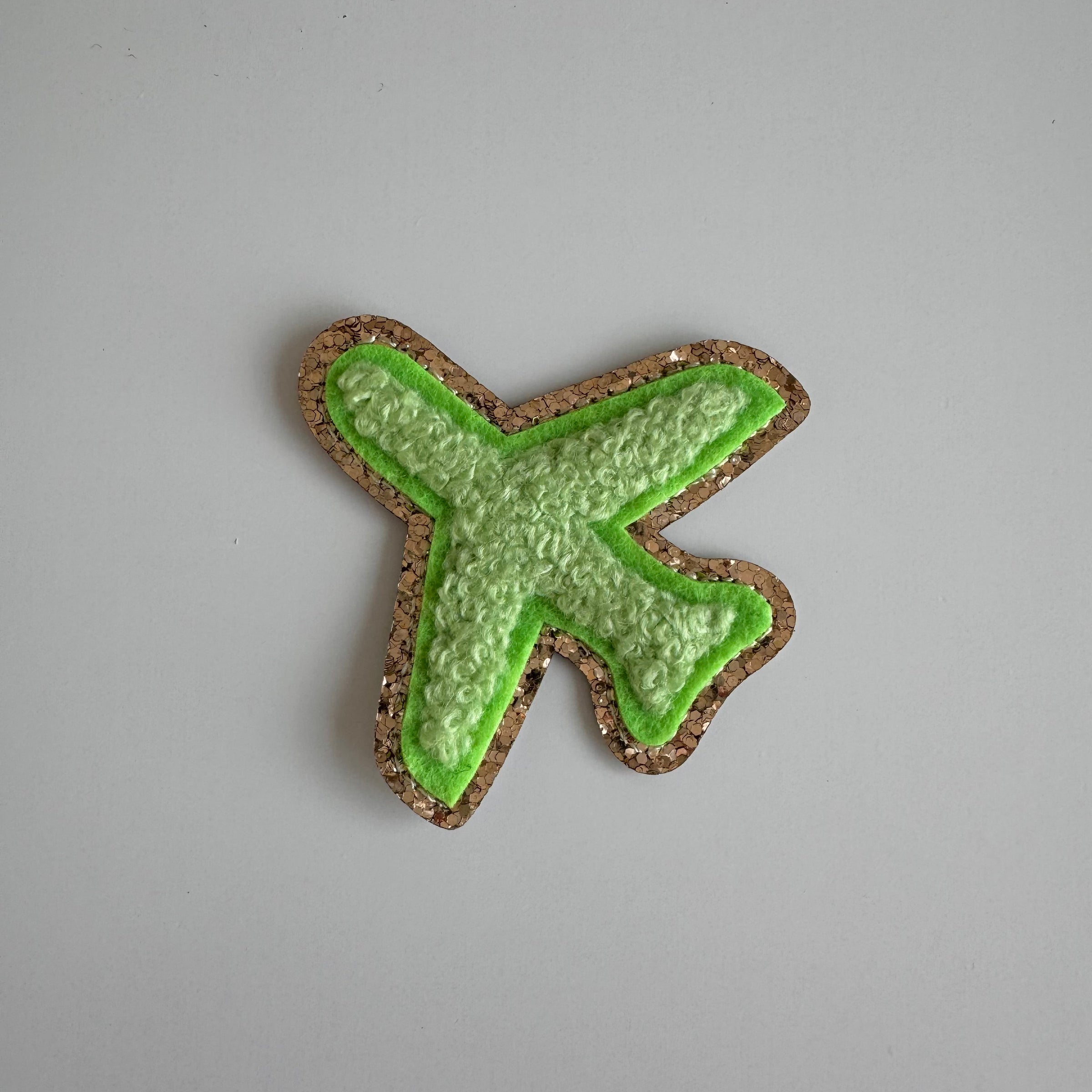 Varsity Glitter Patch - Matcha