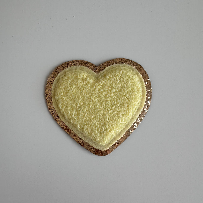 Varsity Glitter Patch - Lemon