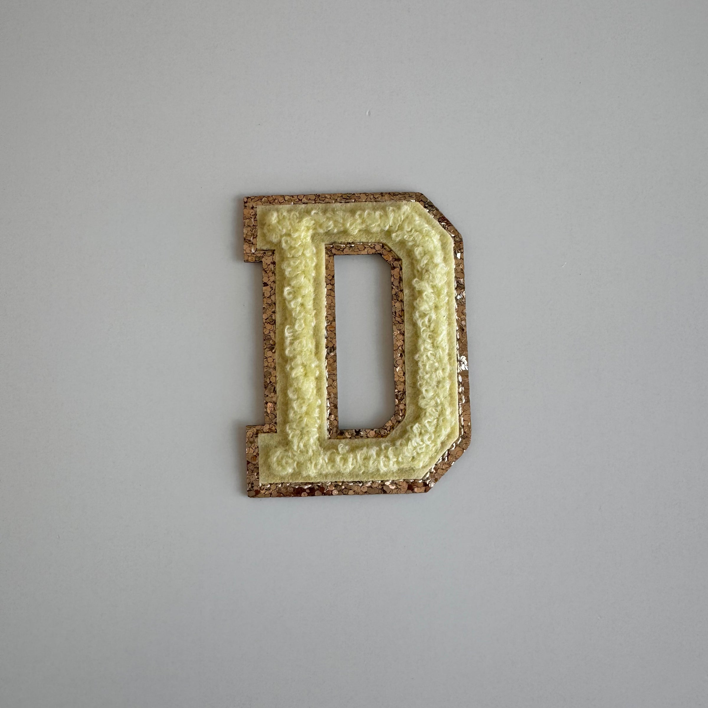 Varsity Glitter Patch - Lemon