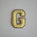 Varsity Glitter Patch - Lemon