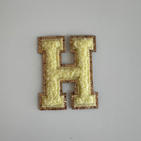 Varsity Glitter Patch - Lemon