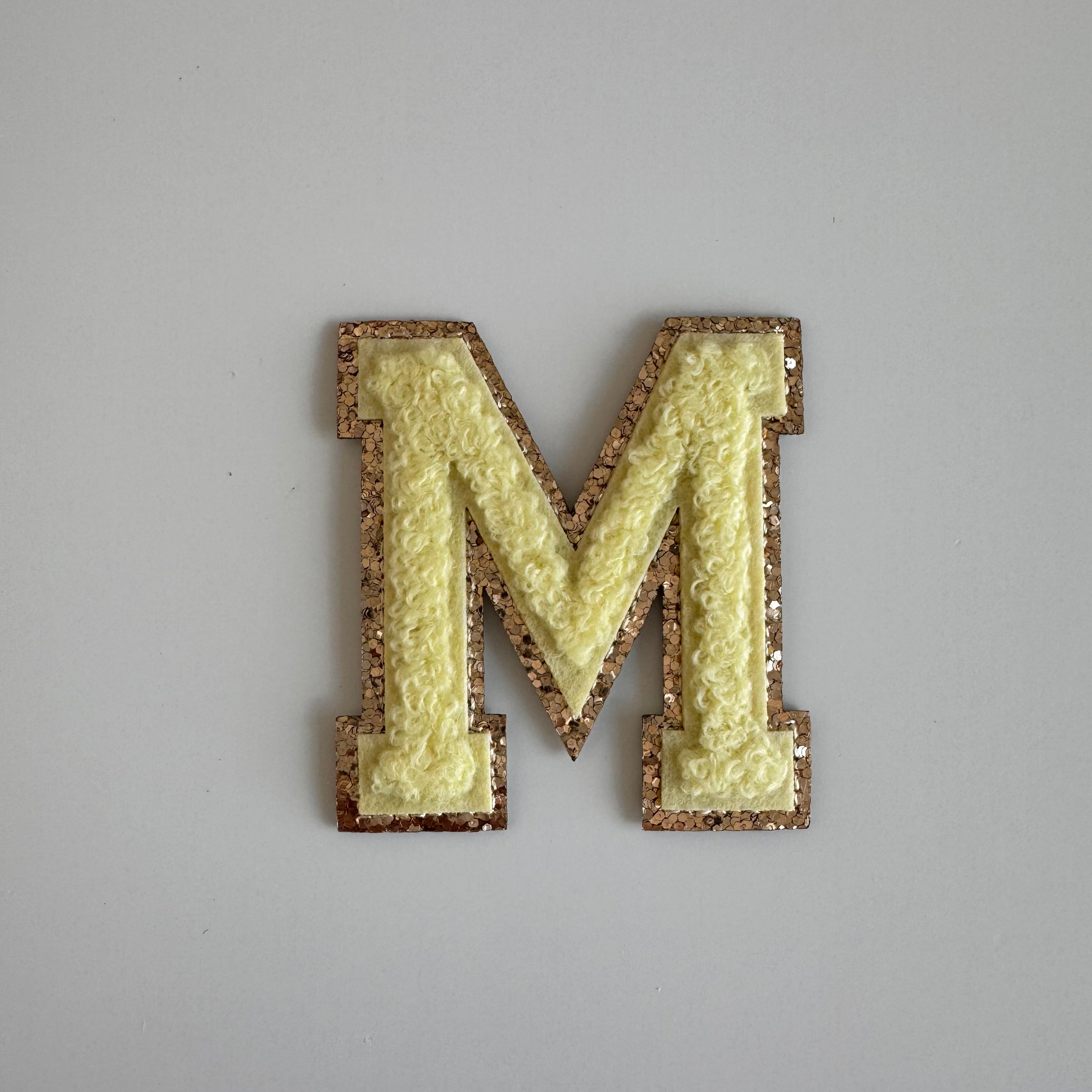 Varsity Glitter Patch - Lemon
