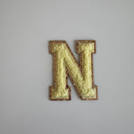 Varsity Glitter Patch - Lemon