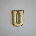 Varsity Glitter Patch - Lemon
