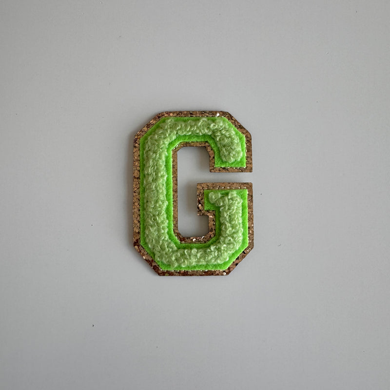 Varsity Glitter Patch - Matcha