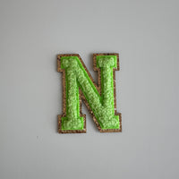 Varsity Glitter Patch - Matcha