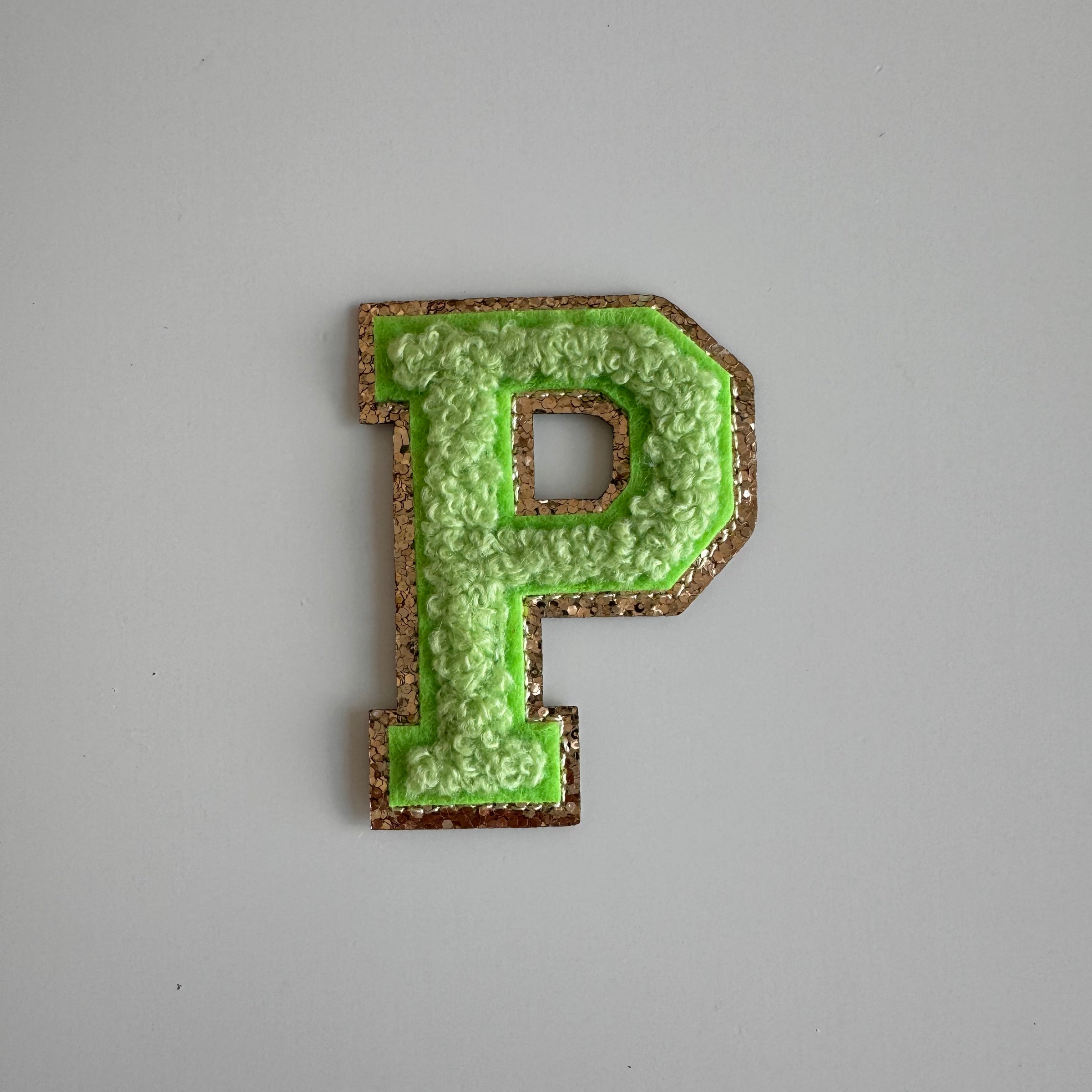 Varsity Glitter Patch - Matcha