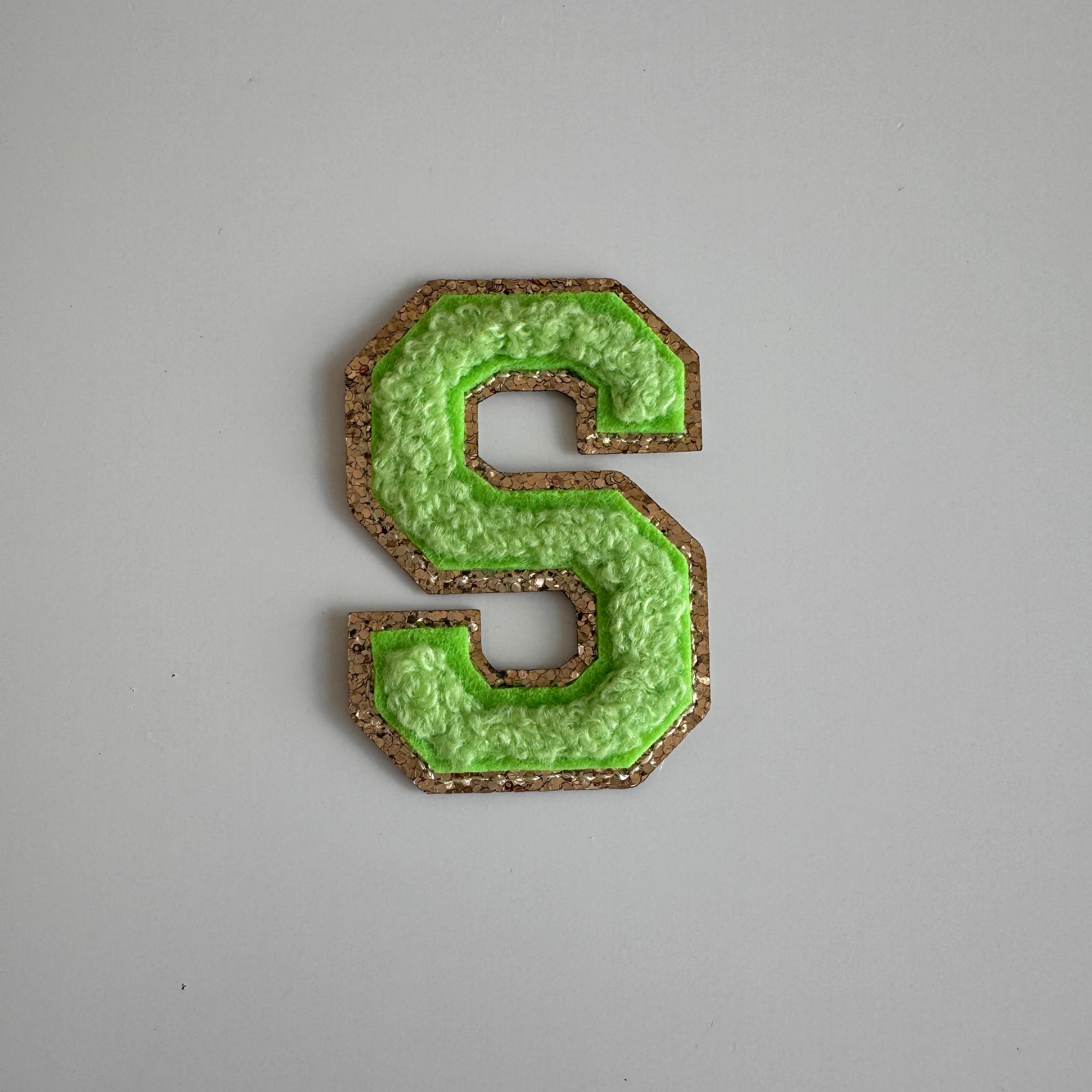 Varsity Glitter Patch - Matcha