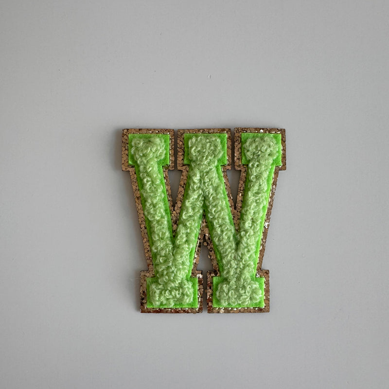 Varsity Glitter Patch - Matcha