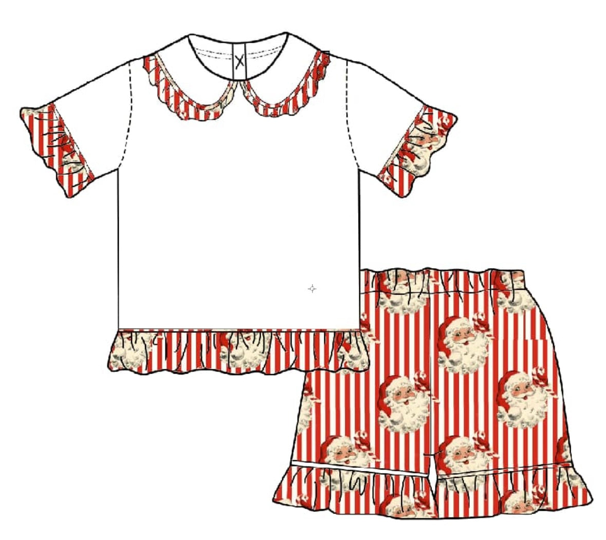 Girls Santa Shorties