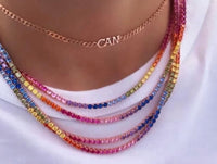 Rainbow Tennis Necklace & Bracelet