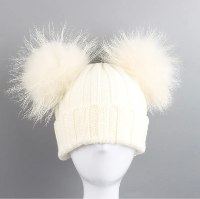 Double pom pom beanie