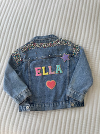 Darcie Denim Rainbow Kids Jacket
