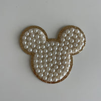 Varsity Glitter Patch - White
