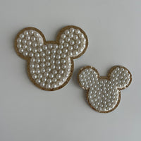 Varsity Glitter Patch - White