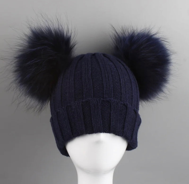 Double pom pom beanie