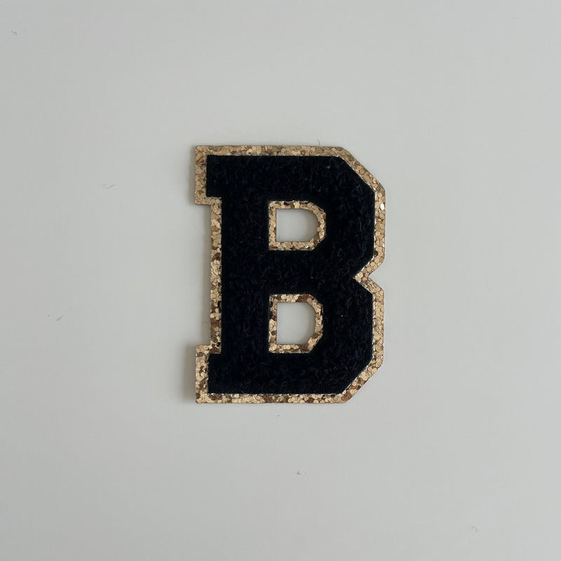 Varsity Glitter Patch - Black