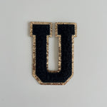 Varsity Glitter Patch - Black