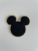 Varsity Glitter Patch - Black