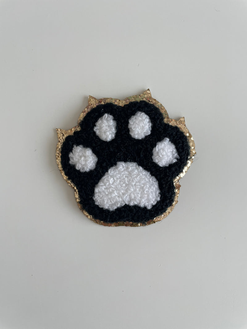 Varsity Glitter Patch - Black