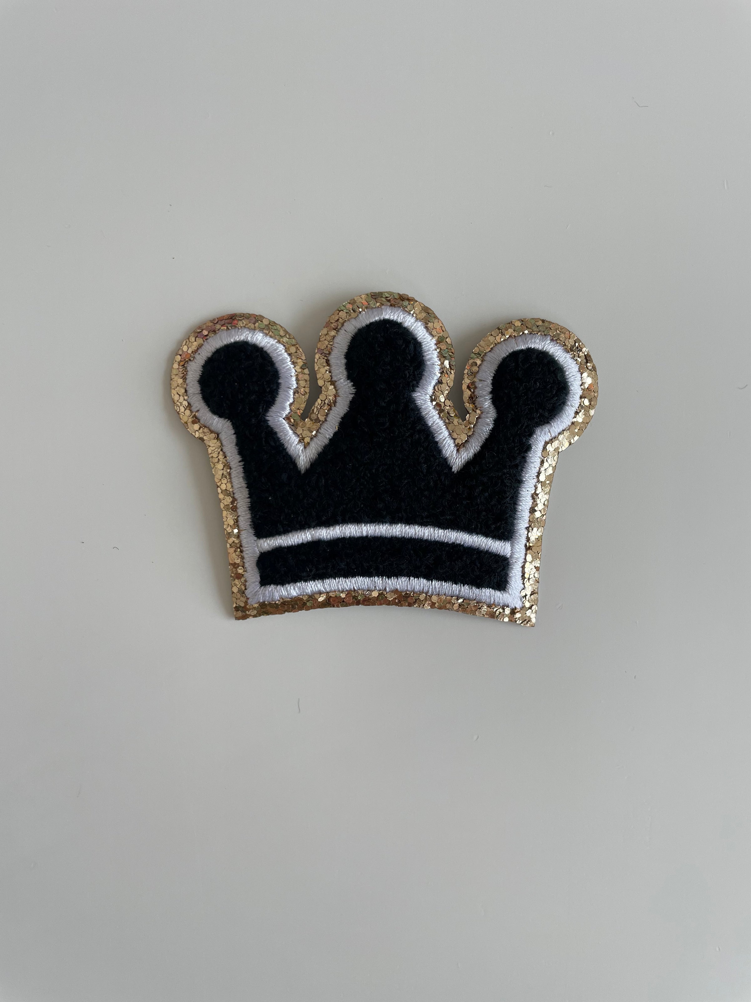 Varsity Glitter Patch - Black