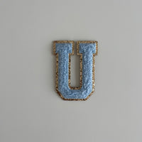 Varsity Glitter Patch - Blue
