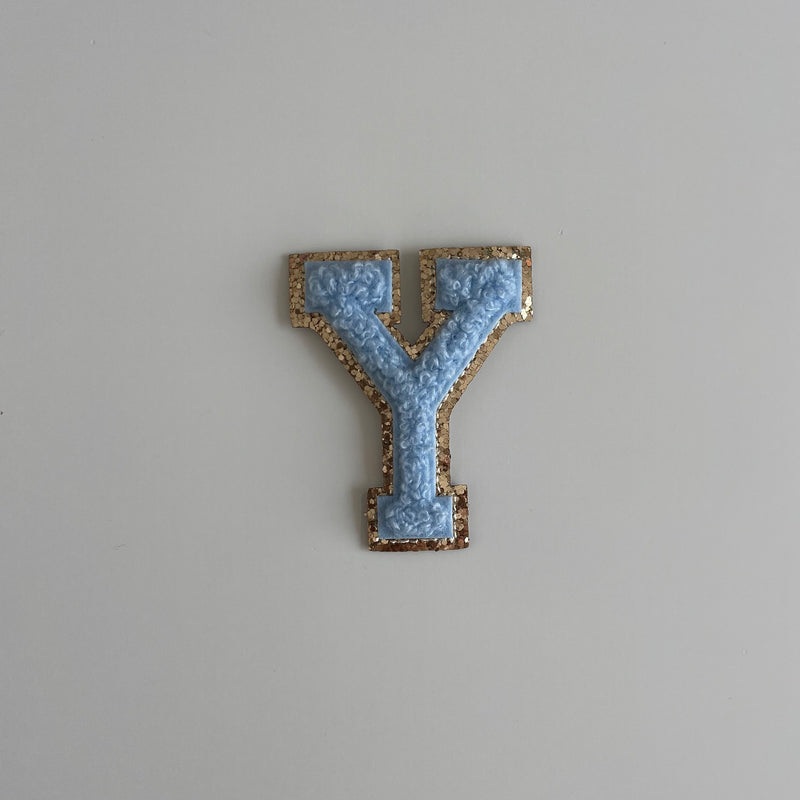 Varsity Glitter Patch - Blue