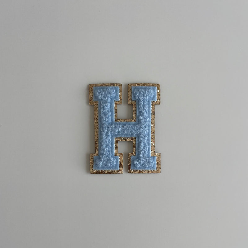 Varsity Glitter Patch - Blue