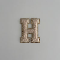 Varsity Glitter Patch - Nude