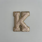 Varsity Glitter Patch - Nude