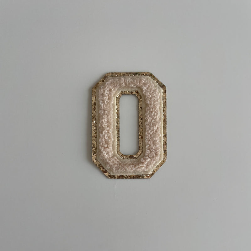 Varsity Glitter Patch - Nude