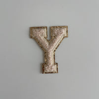 Varsity Glitter Patch - Nude