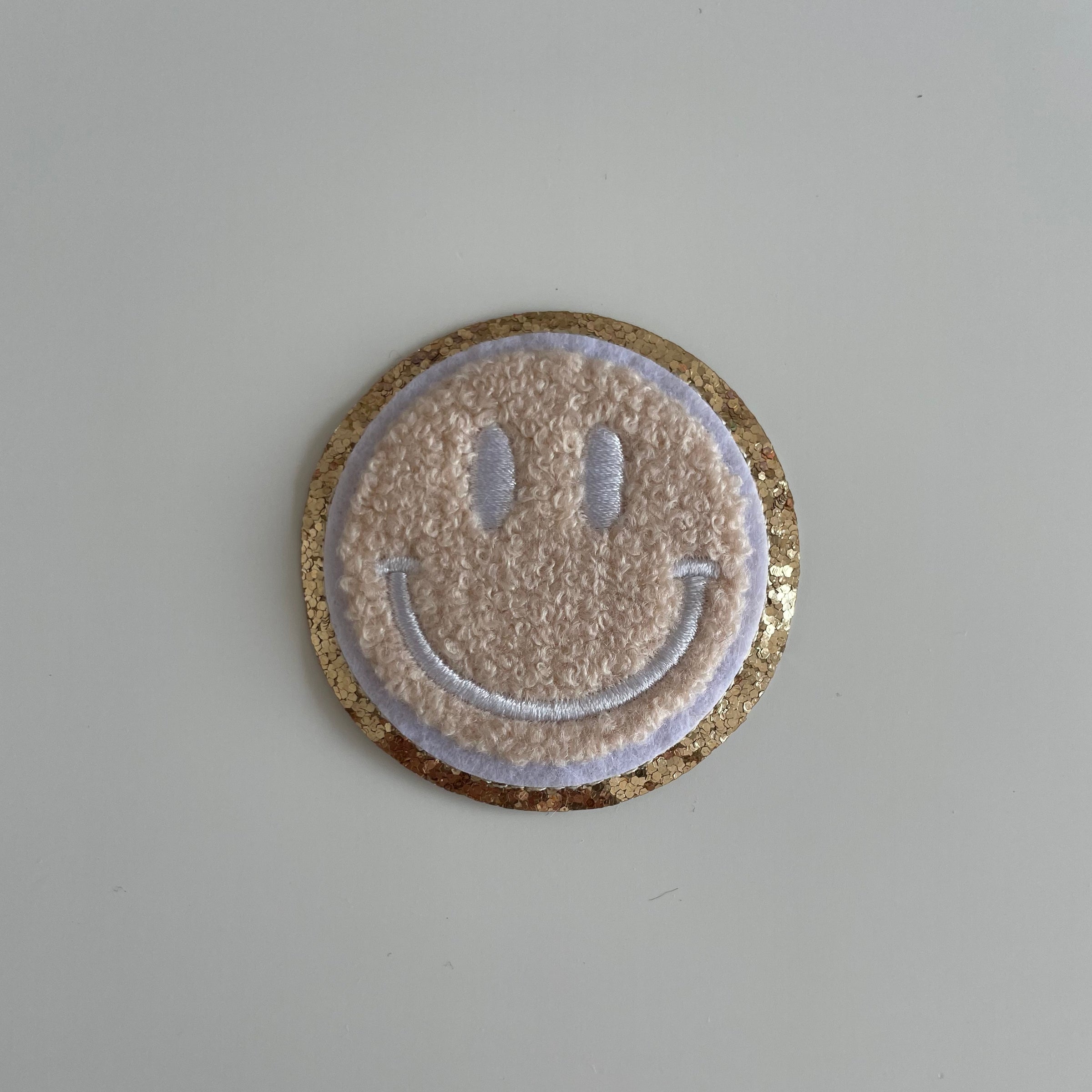 Varsity Glitter Patch - Nude