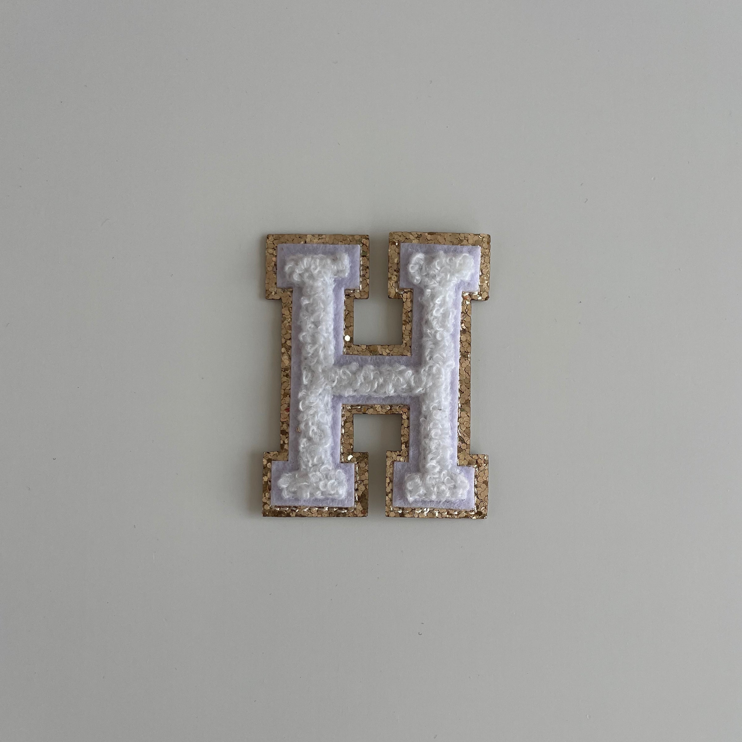 Varsity Glitter Patch - White